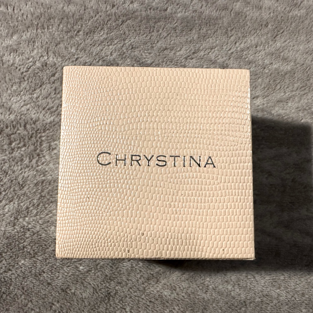 Chrystina Rose Gold Hoop Earrings